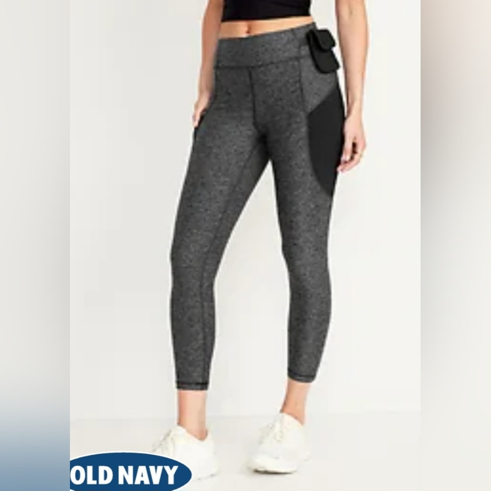 NWT Old Navy Womens Medium Grey High-Rise 7/8 Leggings